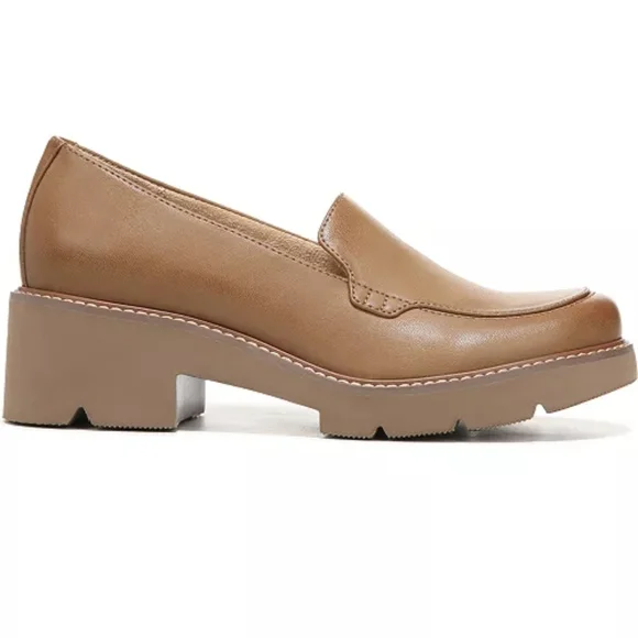 Naturalizer Brown Chunky Heel Loafers - Picture 2 of 5